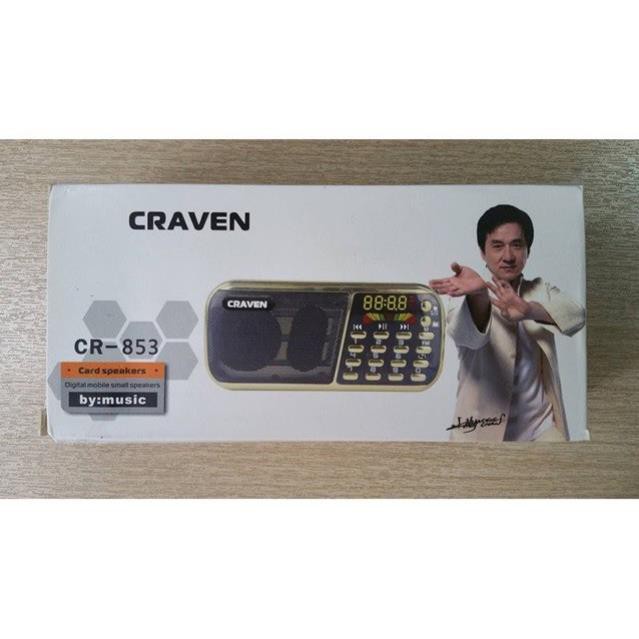 Loa đài CRAVEN CR-853, 3 Pin siêu khỏe, Nghe pháp/Bé học tiếng Anh/USB/thẻ nhớ/đài FM