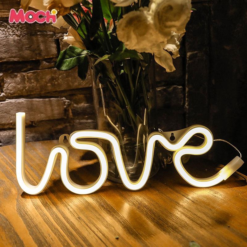 LOVE Đèn LED Neon chiếu sáng đêm trang trí giáng sinh Hình dạng tình yêu Cầu hôn Lời tỏ tình Ngày lễ tình nhân Đèn trang trí ngày lễ