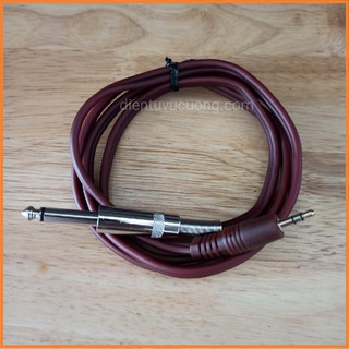 Dây 1 đầu 3.5mm ra 1 đầu 6.3mm