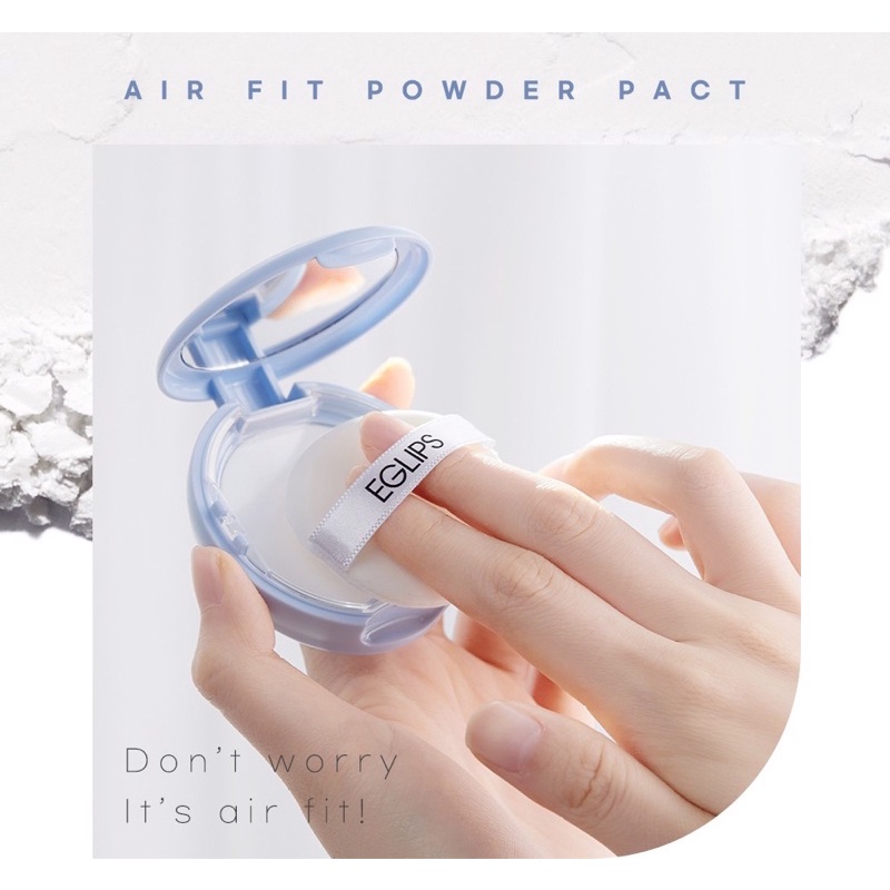 Phấn Phủ Siêu Mịn Che Phủ Lỗ Chân Lông Hiệu Quả Eglips Air Fit Powder Pact 8g