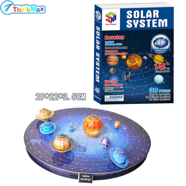 Mô hình lắp ráp THINKMAX tám hành tinh hệ mặt trời 3D bằng giấy