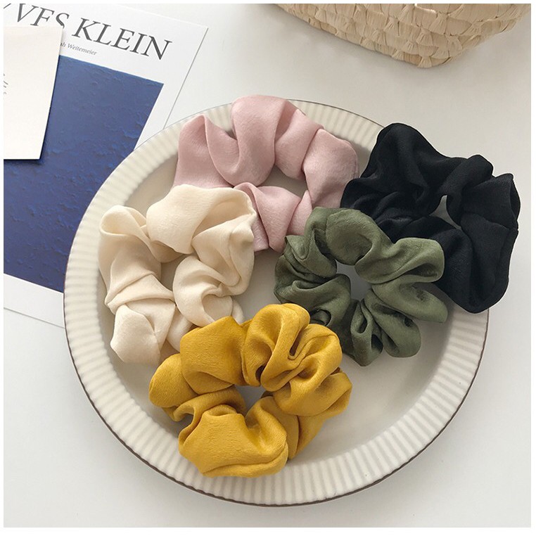 Scruchies, Dây cột tóc vải chiffon phong cách Hàn Quốc thời trang cho nữ