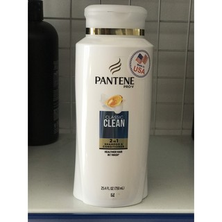 Dầu gội và xả pantene 2in1 classic clean 750ml - nhập khẩu usa