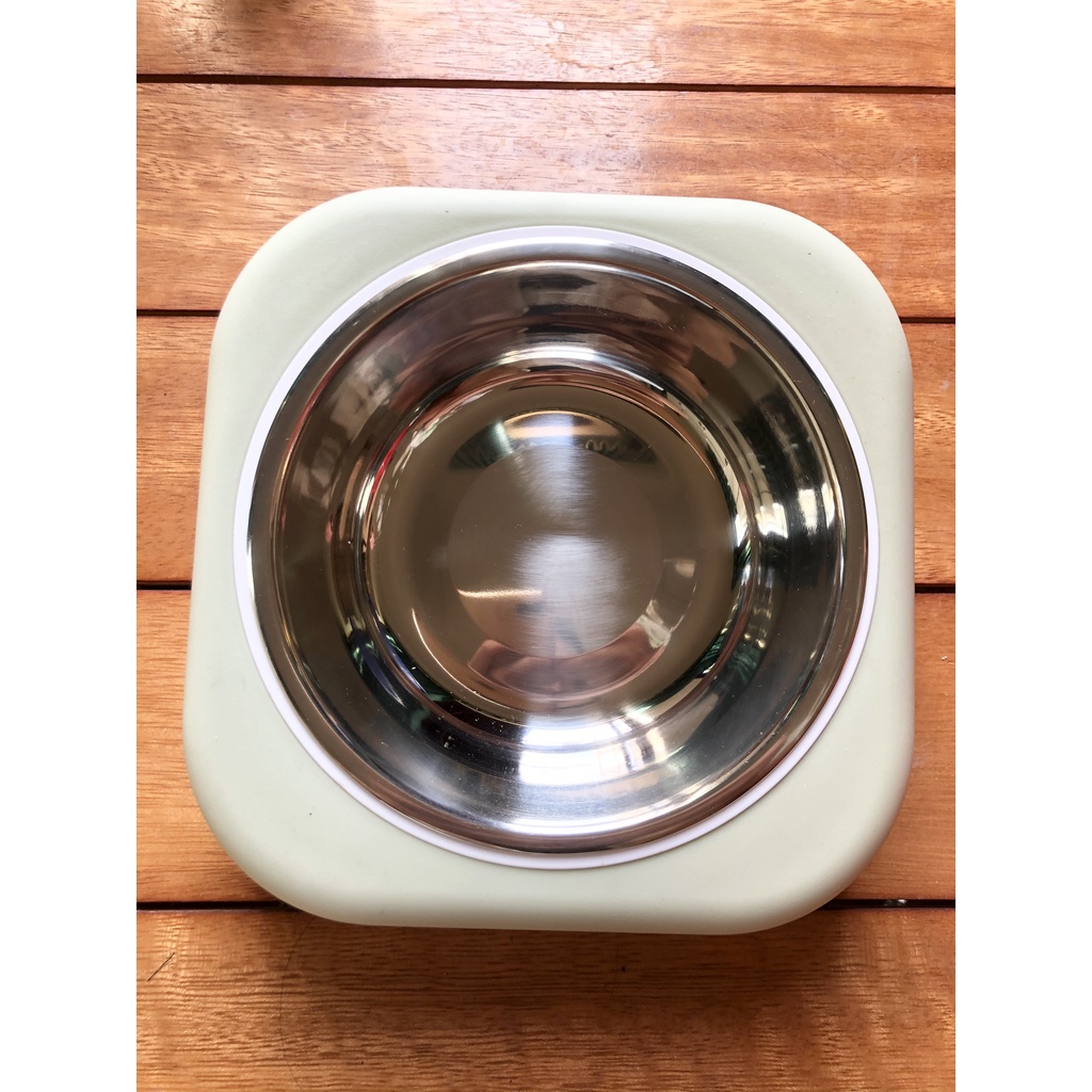 Bát ăn cho chó - Bát ăn cho mèo Inox chống gù