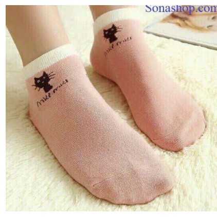 🧦 Combo 10 đôi Tất Mèo Miu Miu Cổ Ngắn Lố 10 Đôi Cực Xinh, Hàng Xuất Hàn