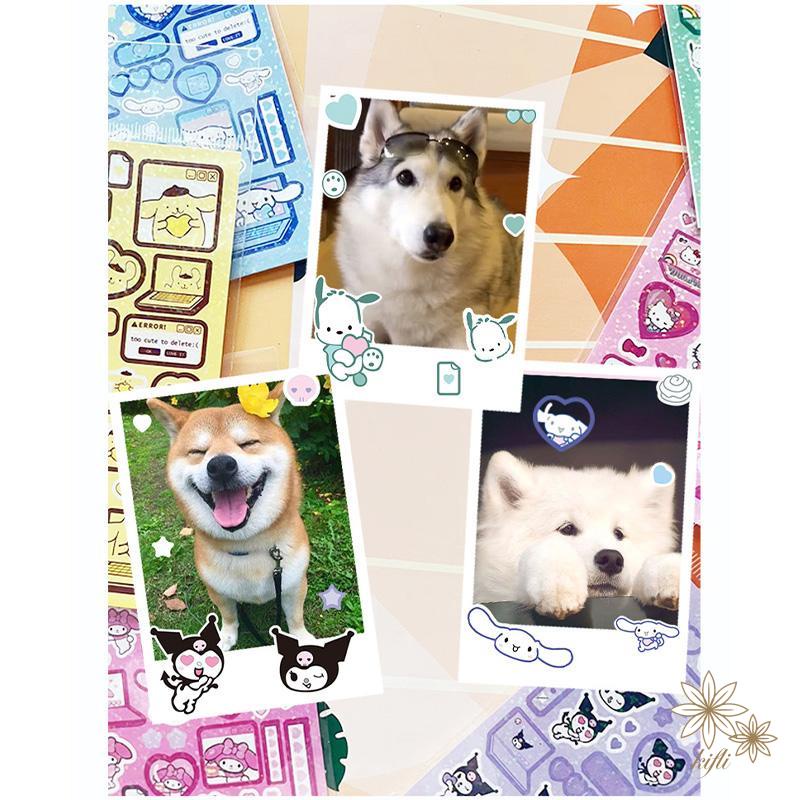 【kifli】SANRIO Steve Hình Dán Lấp Lánh Trang Trí Sổ Tay Kuromi Tạp Chí