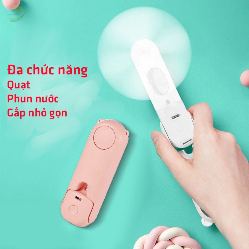 Quạt phun sương cầm tay gấp gọn tiện lợi siêu xinh- A00 | BigBuy360 - bigbuy360.vn