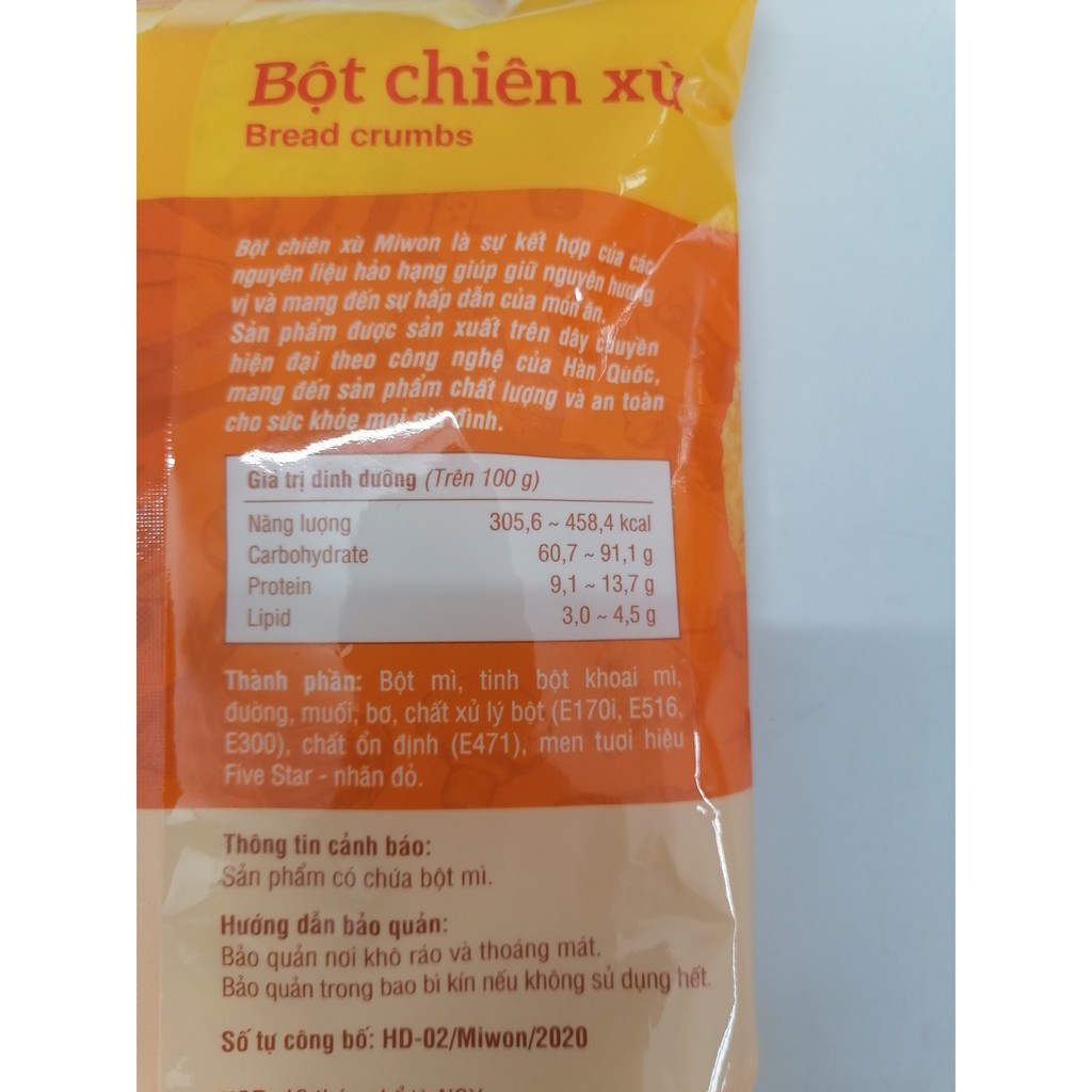 Bột chiên xù MIWON Bread crumbs 200g