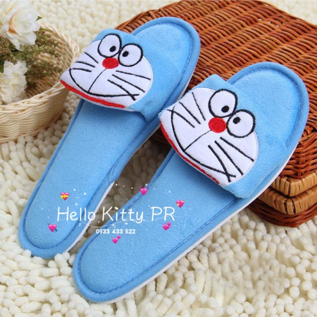 Dép bông mịn đế cao su HELLO KITTY - DORAEMON