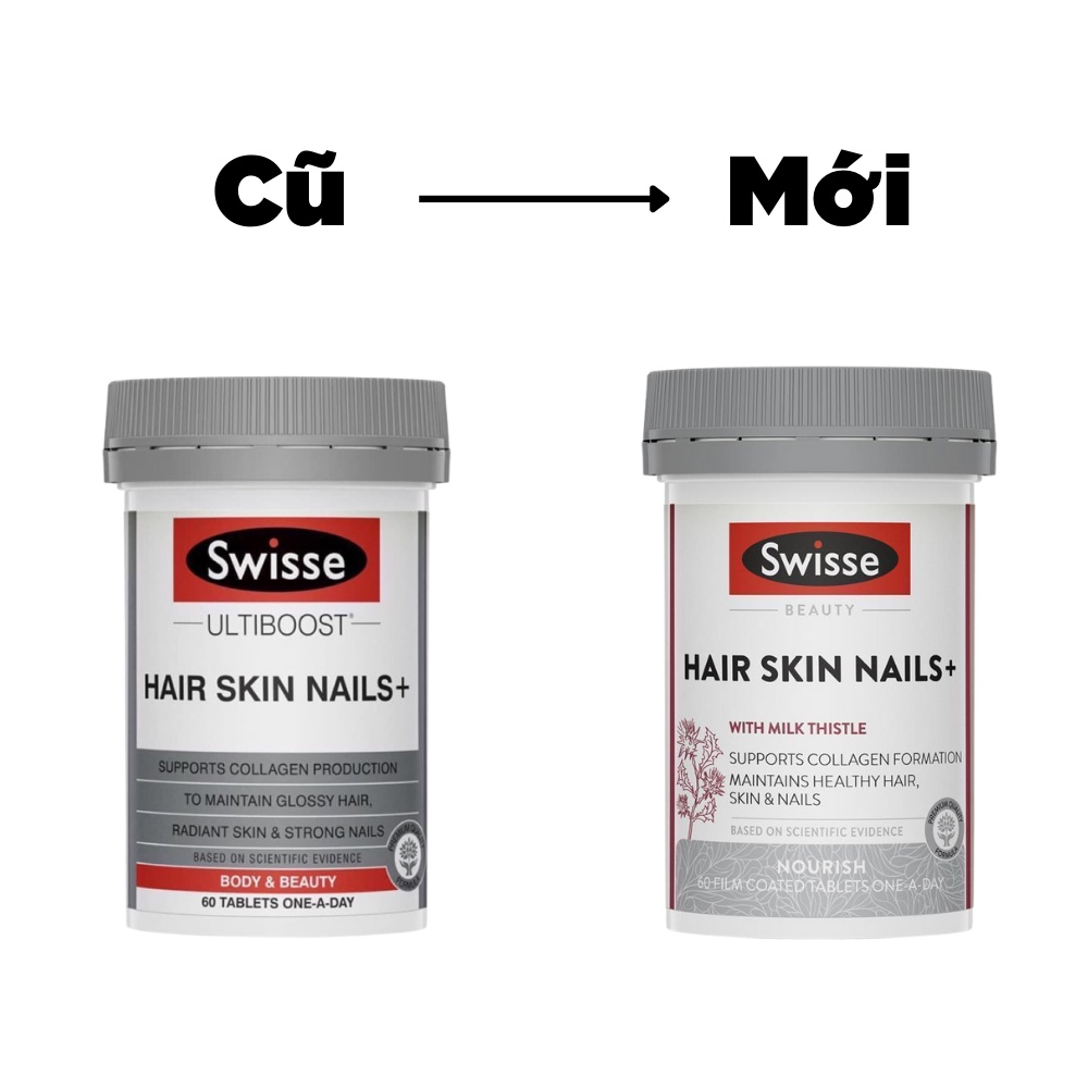 Viên uống Swisse Hair Skin Nails Với Công Thức Đặc Biệt Giúp Làm Đẹp Da Móng Tóc Chống Lão Hóa