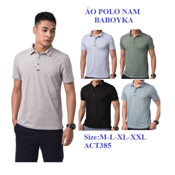 ÁO CỔ TRỤ NAM BABOYKA CHẤT LIỆU LACOST PHONG CÁCH TRẺ TRUNG LỊCH LÃM PHÙ HỢP CHO MỌI LỨA TUỔI [ACT385]