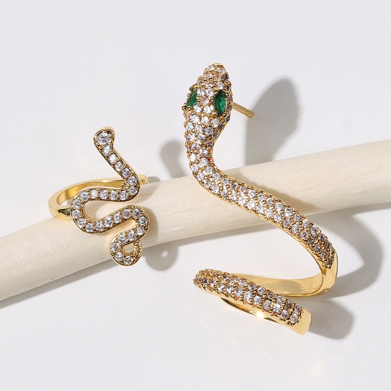 Khuyên Kẹp Vành Tai Họa Tiết Rắn/ Rắn Độc Đáo Thời Trang