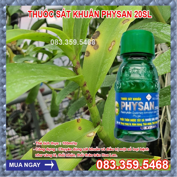 Thuốc Sát Khuẩn, Loại Bỏ Nấm Bệnh Physan 20sl - Lọ 100ml