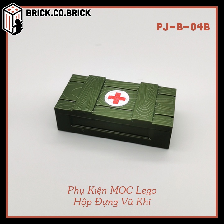 Phụ Kiện Hộp Đựng Vũ Khí Quân Đội Đồ Chơi Lắp Ráp Moc Minifigure PK121