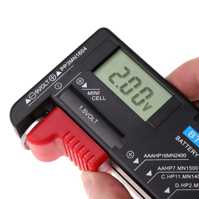 Thiết bị kiểm tra dung lượng pin có màn hình LCD bt168d 9V 1.5V AA AAA