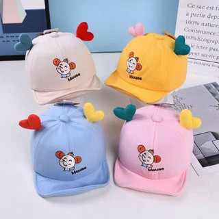 Mũ họa tiết hình Trái Tim Mouse dễ thương - HBQ Kids