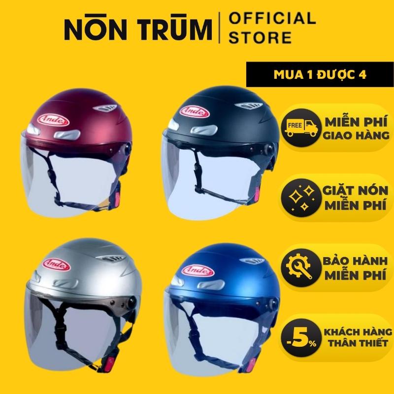 Nón bảo hiểm nửa đầu ANDES có kính 126K chính hãng