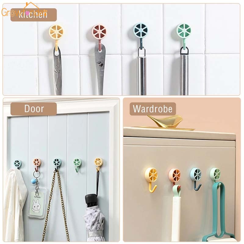 Móc treo đồ dán tường chắc chắn không để lại dấu vết cho nhà bếp/phòng ngủ