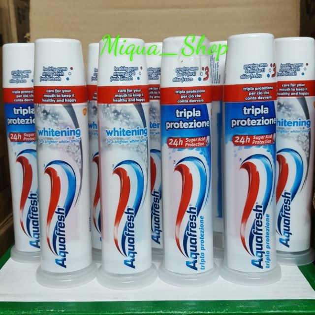 (Mẫu mới)Kem Đánh Răng Aquafresh Fresh & Minty 100ml của Anh