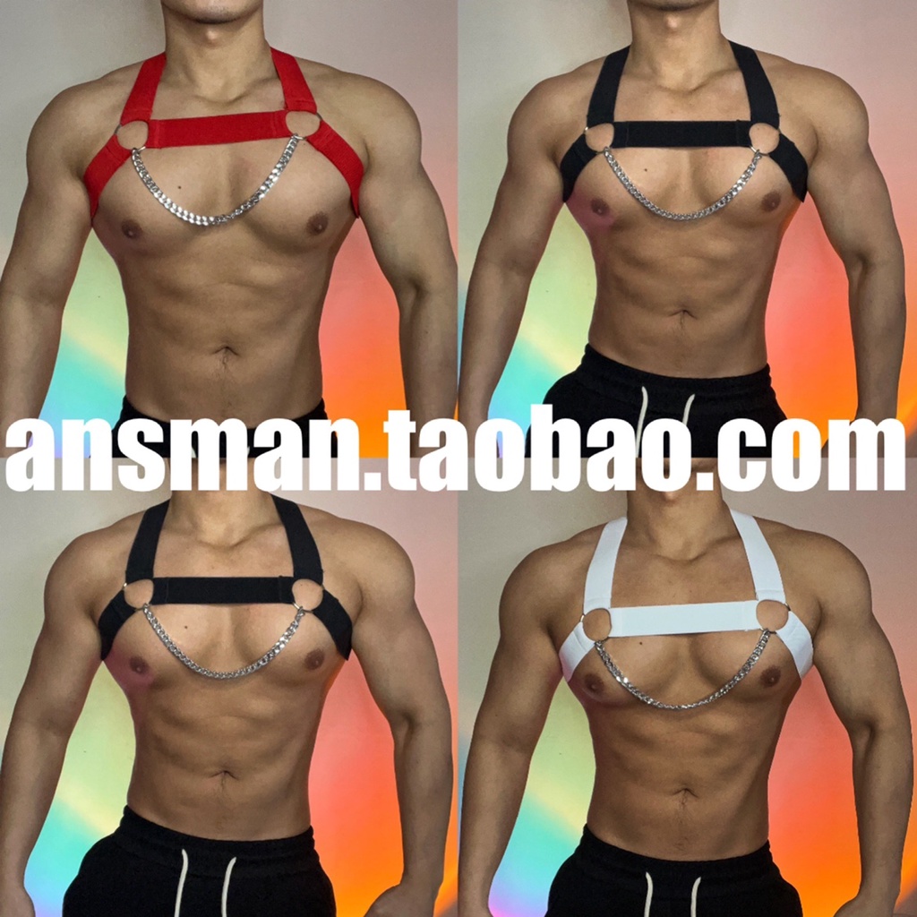 Dây Xích Sắt Đeo Trước Ngực Co Giãn Gợi Cảm Cho Nam dj / Bar Tiệc Tùng