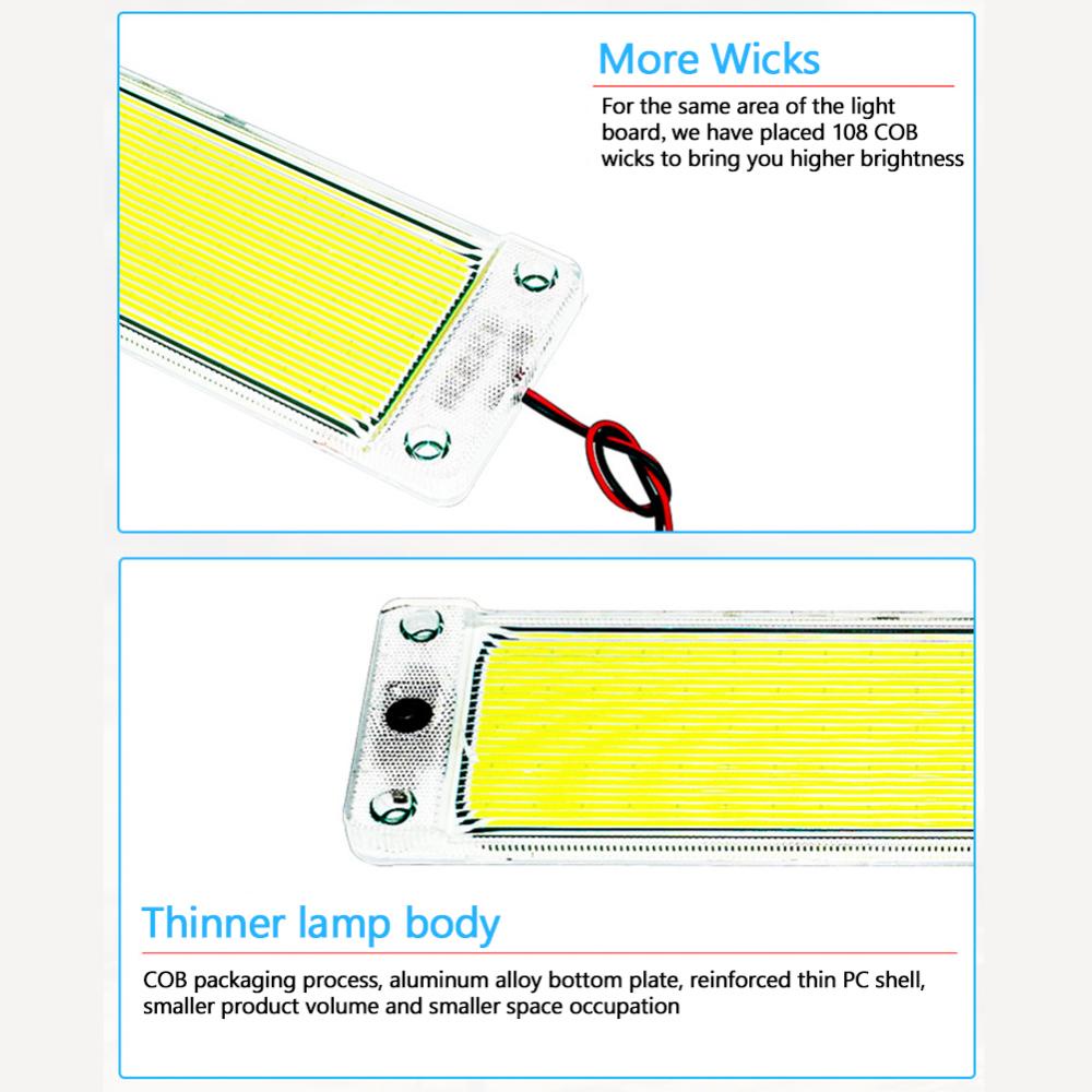 Đèn LED 108 COB 12-24V Gắn Trần Nhà K7X4 Đọc Sách Cho Xe Tải