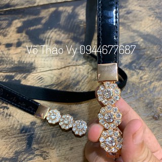 Thắt lưng nữ bản nhỏ da bóng