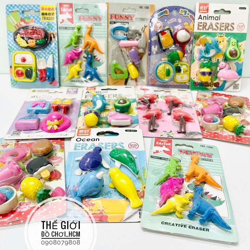 [DỤNG CỤ HỌC SINH] Gôm tẩy bút chì nhiều mẫu đẹp.