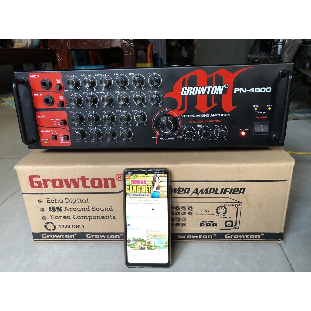 Amply Growton PN-4800 chạy 8 Sò Cs 600W