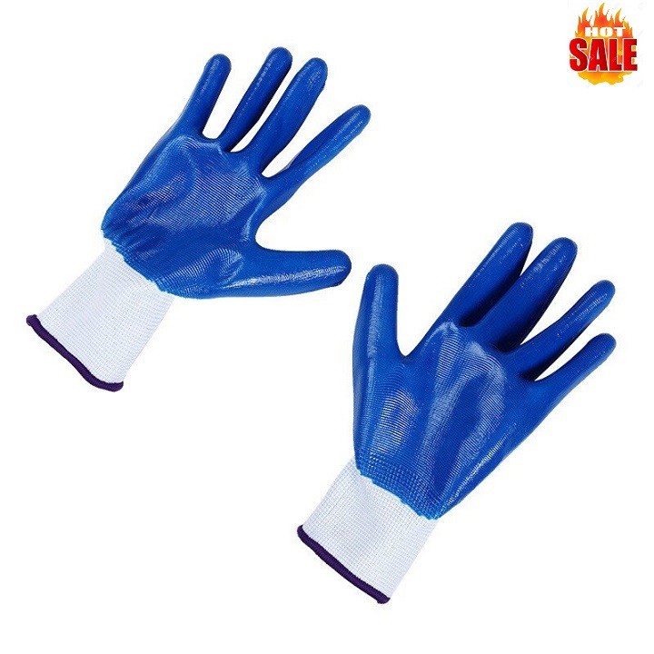 Combo 2 bịch (24 đôi) găng tay phủ PU lòng bàn tay xanh xịn