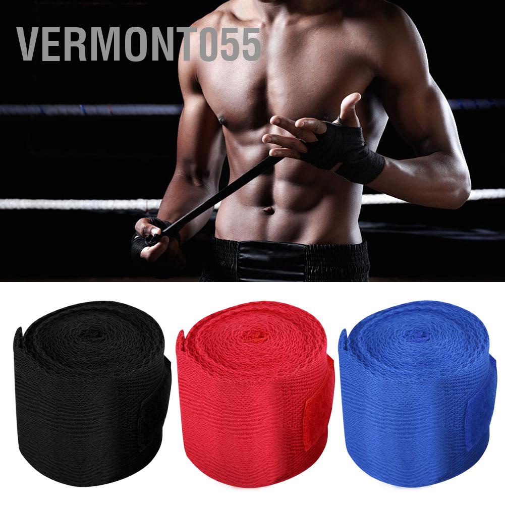 Set 2 Cuộn Băng Quấn Tay Boxing Muay Thai 3 Màu Sắc Bằng Cotton 2.5m