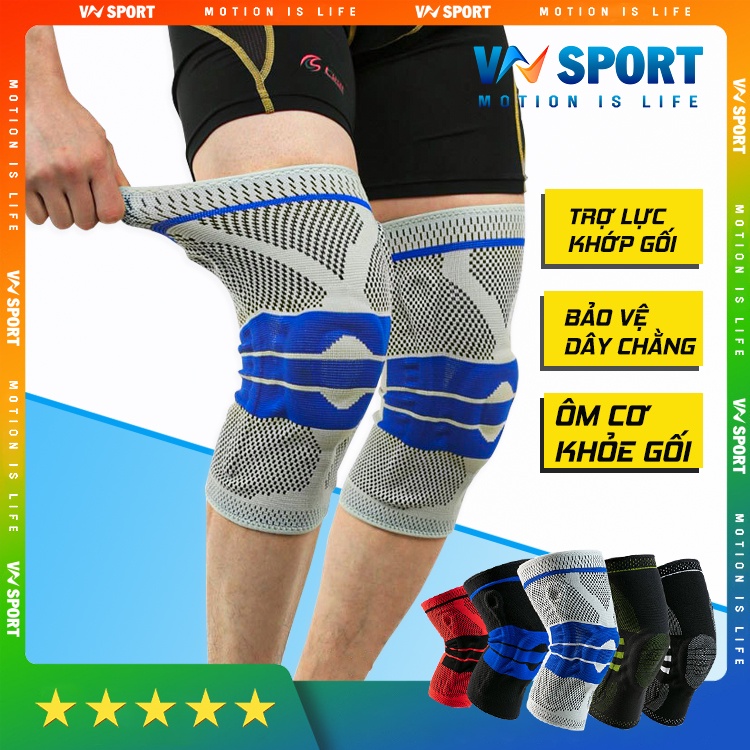 Băng Bảo Vệ Đầu Gối 360º VNSPORT | Knee Support 360º VNSPORT (Grey)