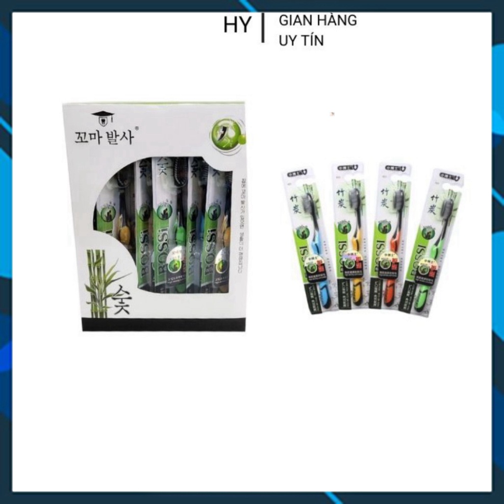 Combo 2 Bàn Chải Đánh Răng Than Tre Hoạt Tính Bossi Hàn Quốc | (TT65)
