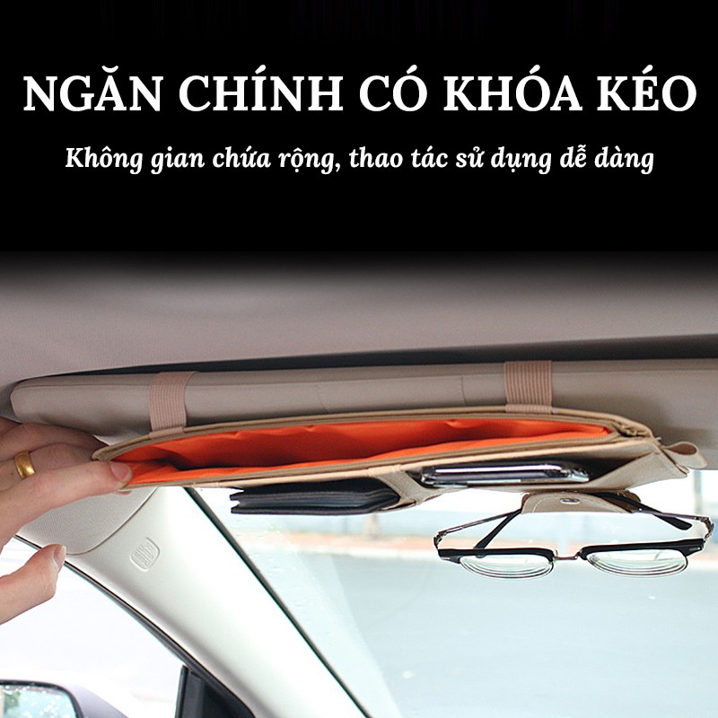 Ví Đựng Giấy Tờ Xe Ô Tô Cài Tấm Chắn Nắng Tiện Lợi – Chất Liệu Da PU Cao Cấp VERSION 2