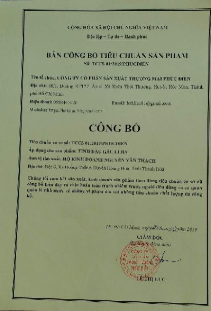 TINH DẦU GẤC LUBA