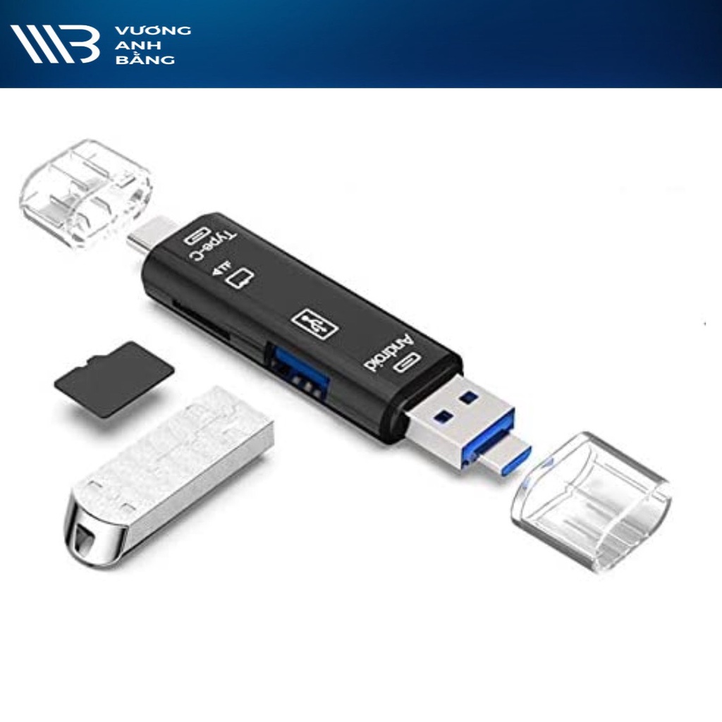 Đầu đọc thẻ - Reader OTG Smart 3in1 USB/Micro USB/Type-C (MicroSD)