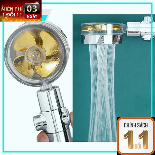 [ 𝑴𝑨̂̃𝑼 𝑴𝑶̛́𝑰 2022 ] Quạt tăng áp vòi hoa sen,Vòi sen nhựa màu Bạc, nút nhấn tắt mở nước vòi sen có lõi lọc nước an toàn