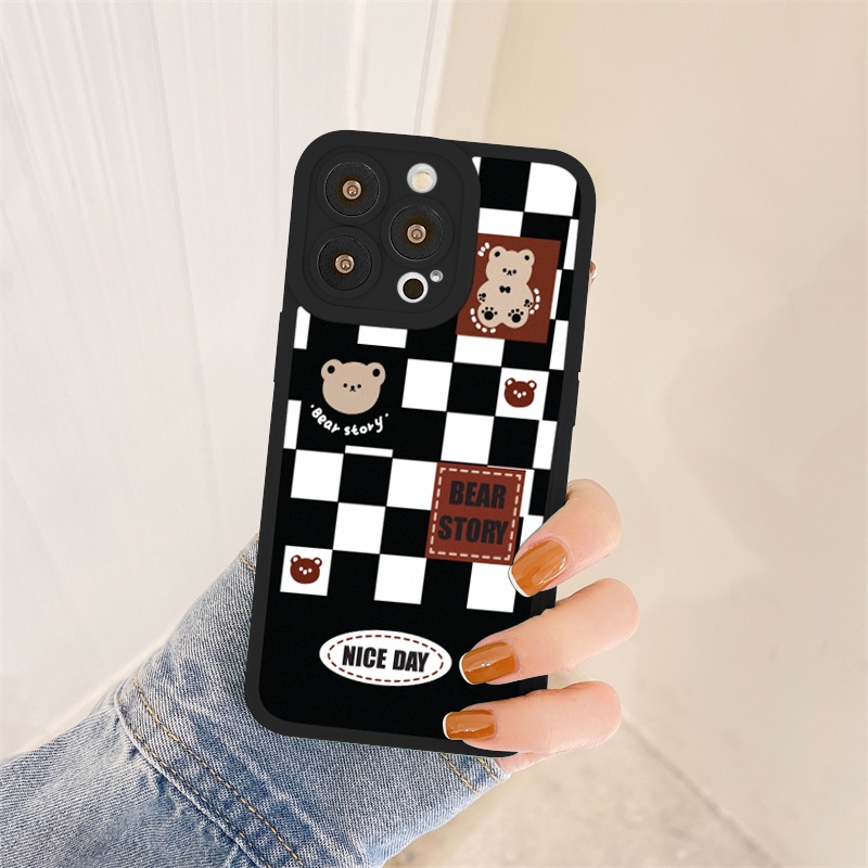 Ốp lưng iphone cạnh vuông lỗ camera gấu nice 6s/6splus/7/7plus/8/8plus/x/xs/11/12/13/pro/max/plus/promax-Sale Sốc U3-6