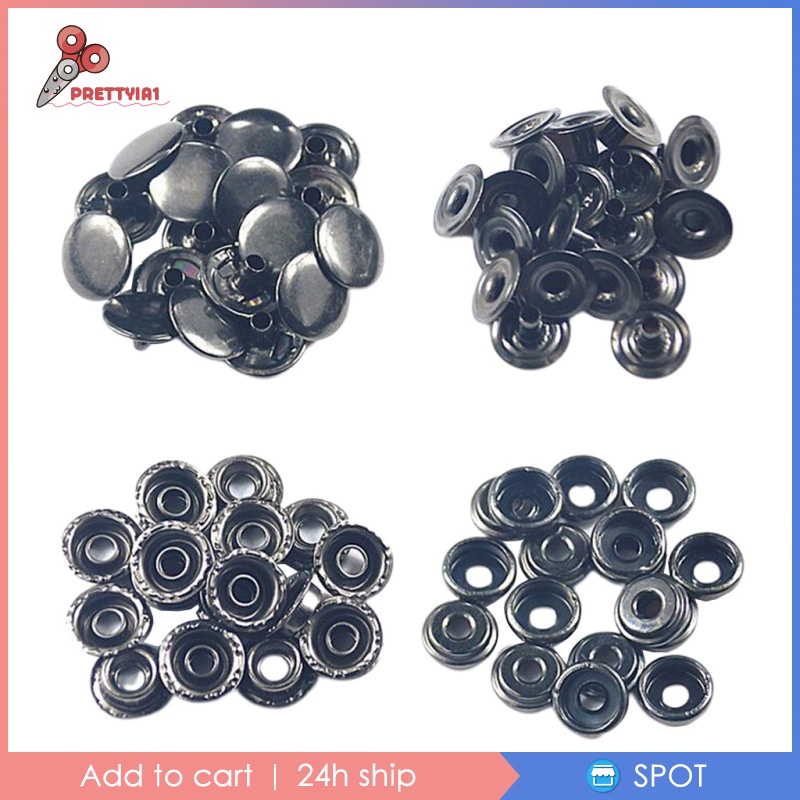 [Prettyia1] Set 50 Nút Bấm Cố Định Túi Xách / Áo Khoác / Đồ Da / Áo Khoác Jeans