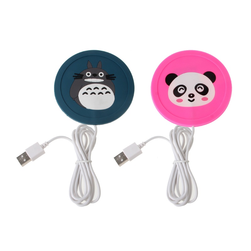 Đế Hâm Nóng Đồ Uống Bằng Silicon Cổng USB 5V LIDU1 Họa Tiết Hoạt Hình