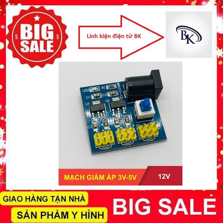 module hạ áp 12v xuống 5v và 3.3v