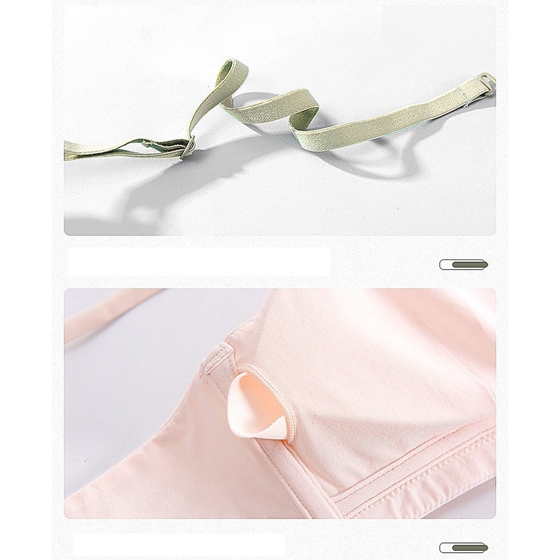 Áo Lót Cotton Kiểu Pháp Không Gọng Thép Mềm Mịn Thoải Mái