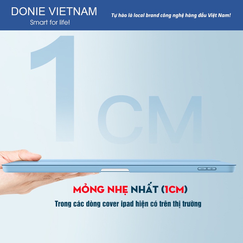 Bao Da Ipad Bản Premium Nam Châm Tháo Rời Cho Pro 11, Pro 12.9 Air 4,5 Gen 7,8,9 - Vỏ Ốp Ipad Có Khe Đựng Sạc Bút