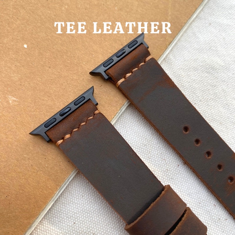 Dây đeo apple watch TEE LEATHER da thật dành cho series SE 6 | 5 | 4 | 3 | 2 | 1 38mm 40mm 42mm 44mm