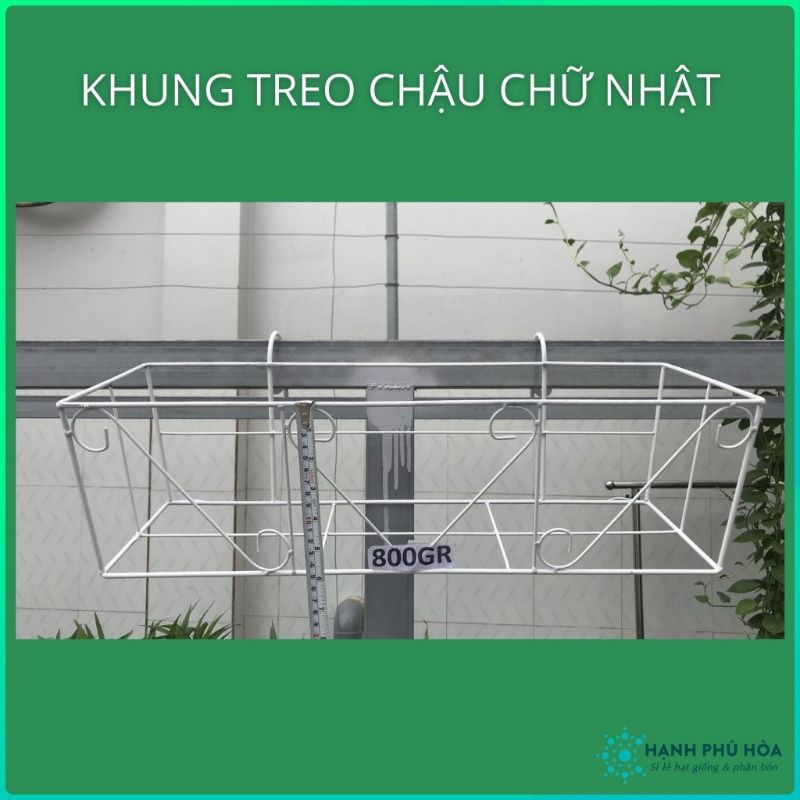 GIỎ TREO HOA - GIÁ TREO HOA BAN CÔNG HÌNH CHỮ NHẬT