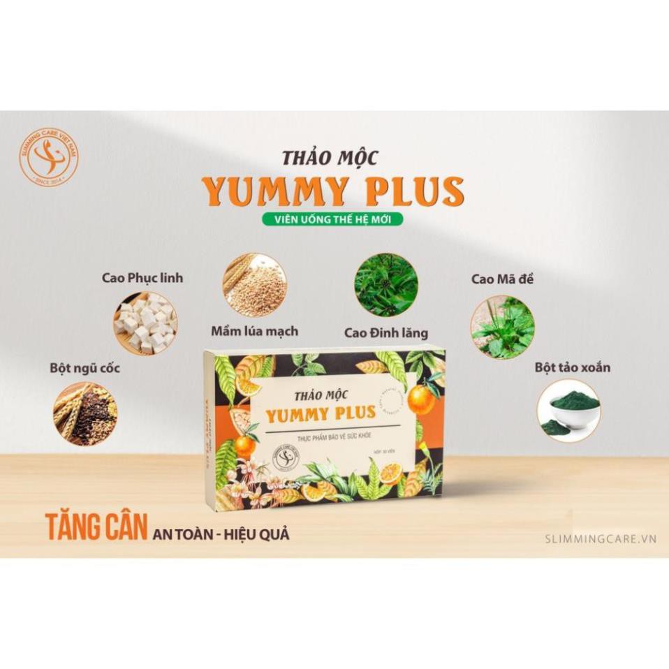 Viên thảo mộc tăng cân YUMMY PLUS tăng 3/6kg/tháng ăn ngon mạnh khỏe tăng cân trở lại