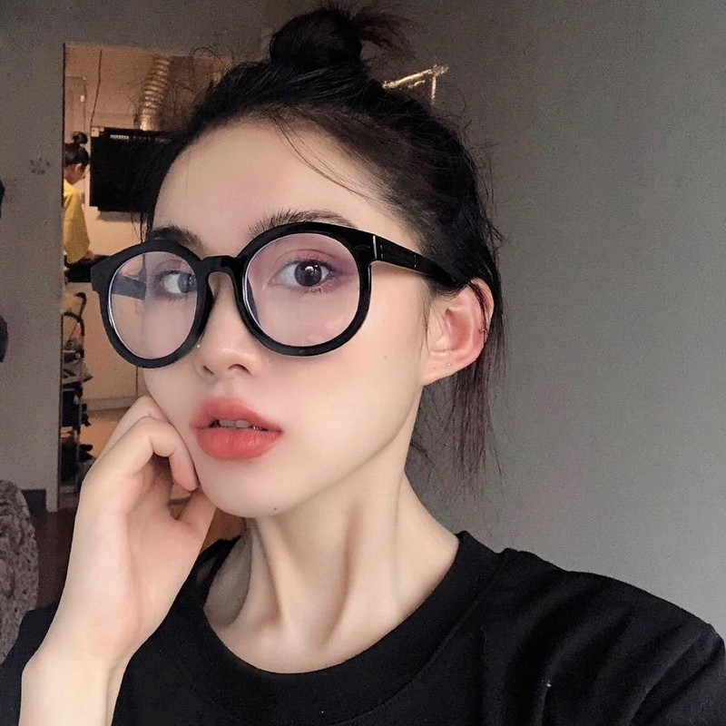 Mắt Kính Gọng Tròn Oversize Phong Cách Hàn Quốc Cho Nữ