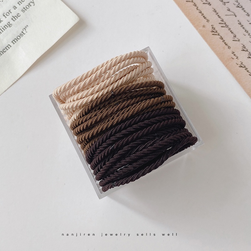 Dây buộc tóc cao su mỏng thiết kế đơn giản thời trang cho trẻ em