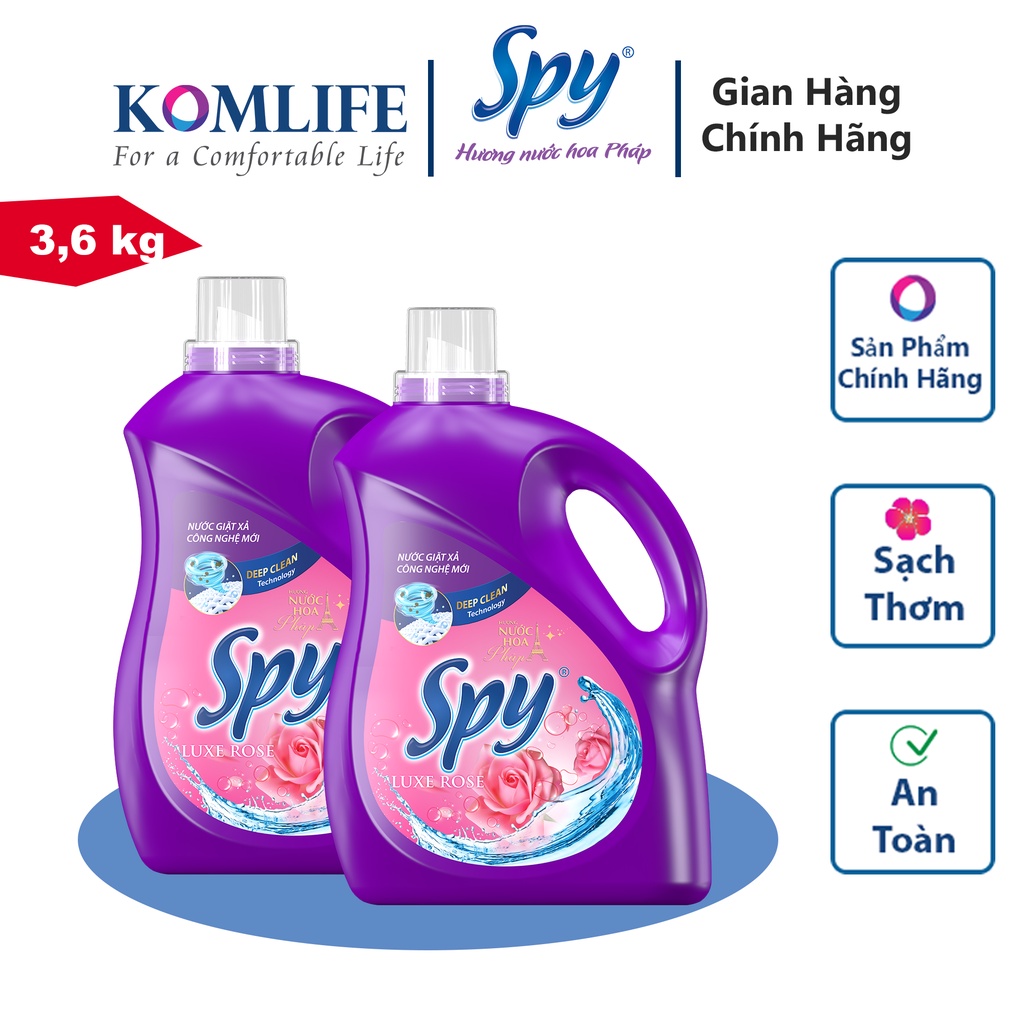 Nước giặt xả SPY Deep Clean 3,6 kg sạch sâu thơm lâu