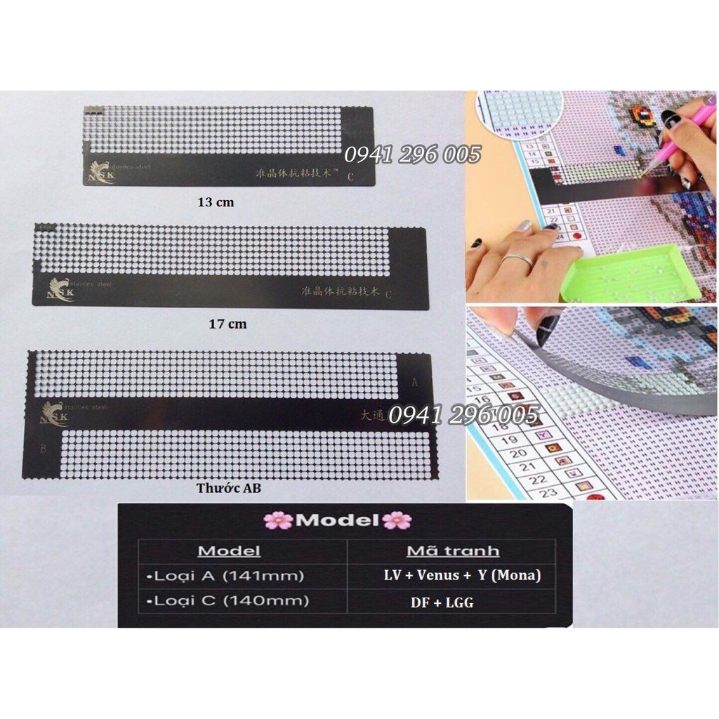 Thước đính đá chuyên dụng( có 3 loại thước A - thước C và thước AB) | BigBuy360 - bigbuy360.vn