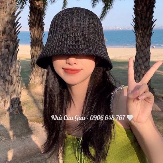 Mũ bucket nữ vải dày dặn siêu đẹp